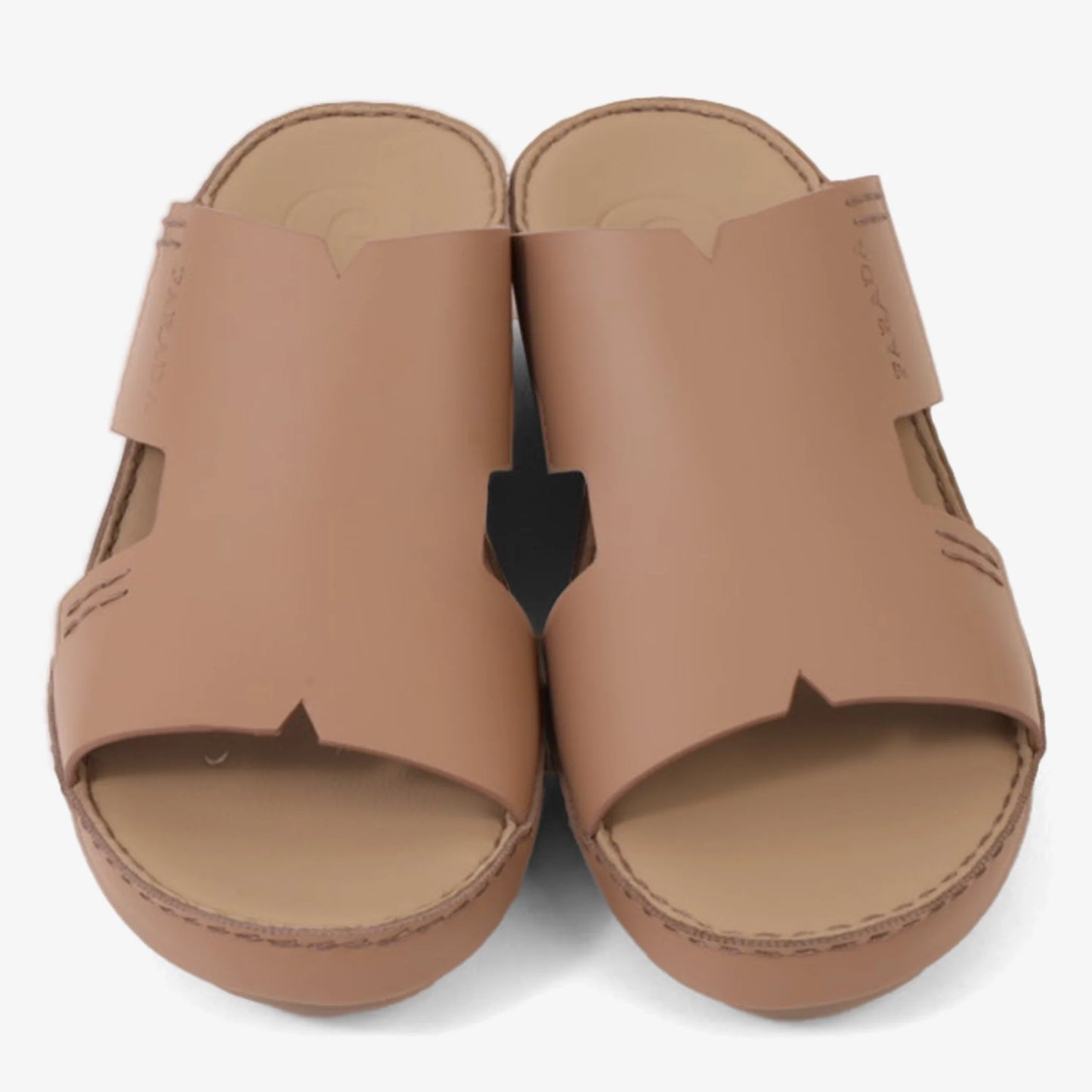 FARADA CLASSIC MENS BLACK LEATHER SANDALS CUMINO