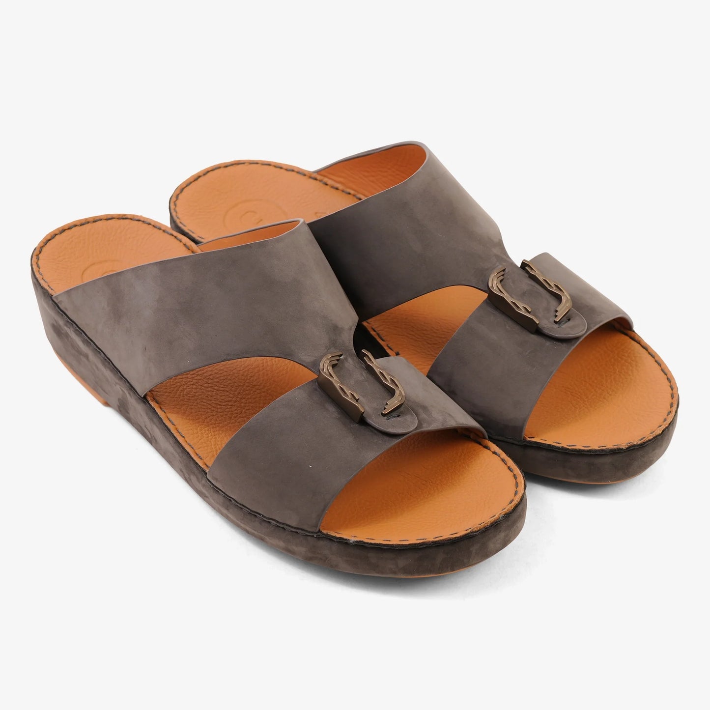 FARADA MODERN PREMIUM SUEDE ARABIC SANDALS GREY