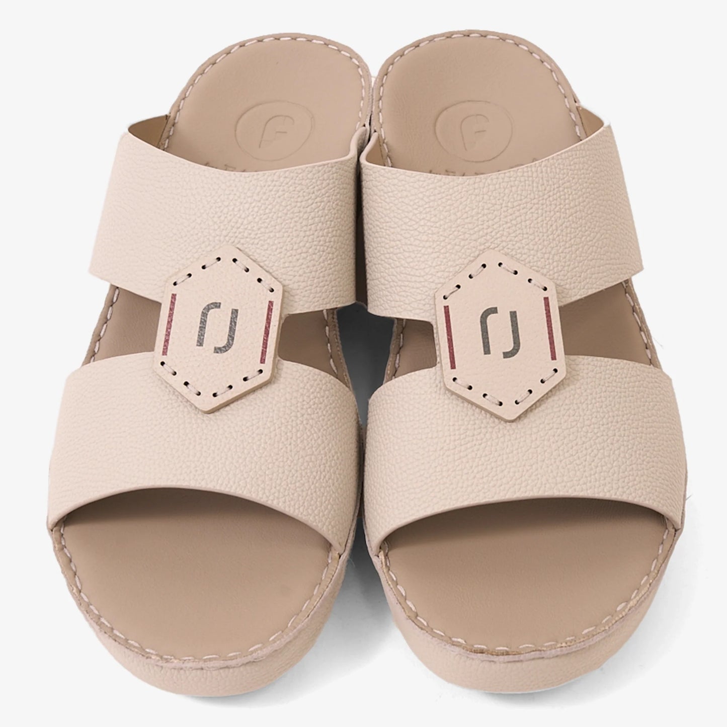 FARADA MODERN WITH BUCKLE DETAILED ARABIC SANDALS WARM GREY