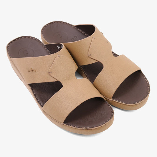 FARADA MENS ARABIC SANDALS-317416 DARK SAND