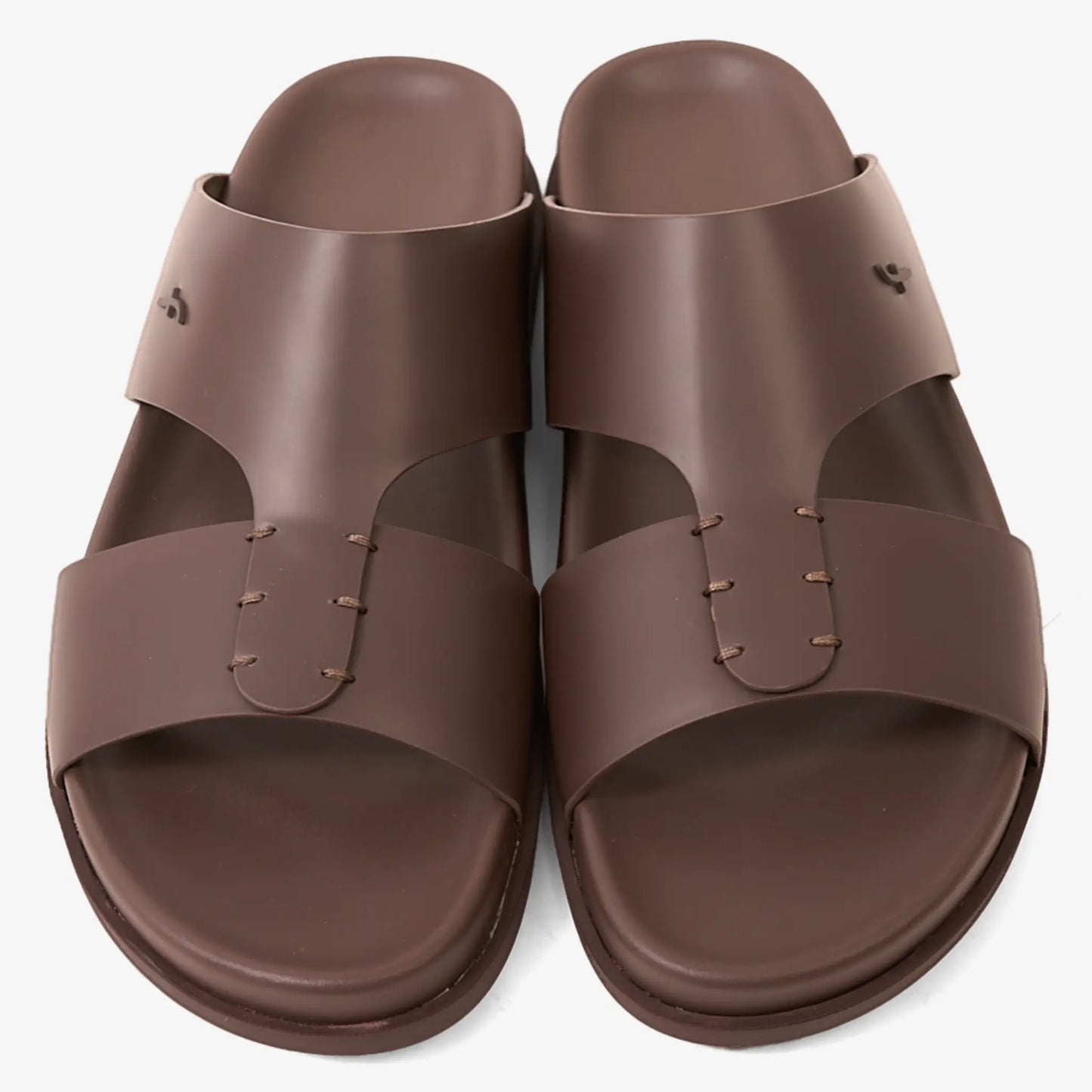 FARADA MODERN MINIMALIST LEATHER ARABIC SANDALS BROWN