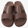 FARADA MODERN MINIMALIST LEATHER ARABIC SANDALS BROWN