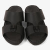 FARADA KIDS SLIDE WITH TEXTURED BUCKLE SANDALS BLACK