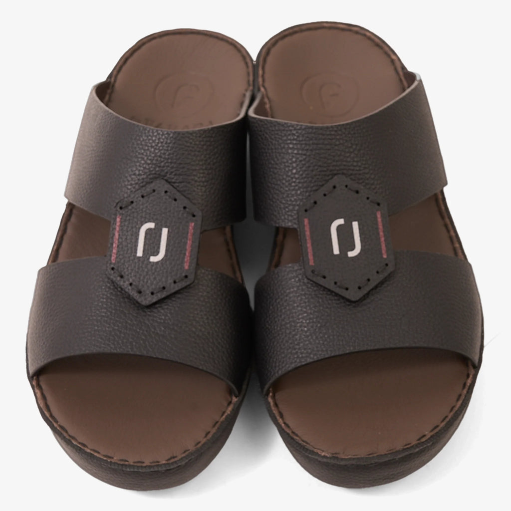 FARADA MODERN WITH BUCKLE DETAILED ARABIC SANDALS BLACK