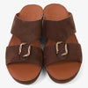 FARADA MODERN PREMIUM SUEDE ARABIC SANDALS BROWN