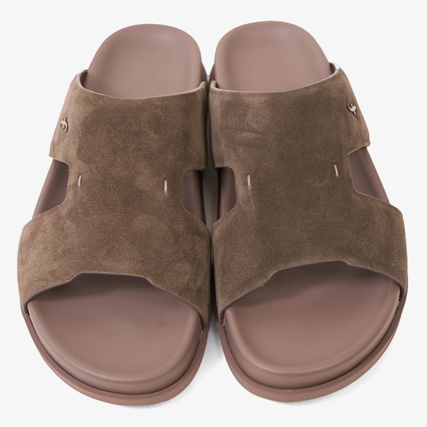 FARADA MODERN MINIMALIST SUEDE NEUTRAL TONE ARABIC SANDALS PEPE