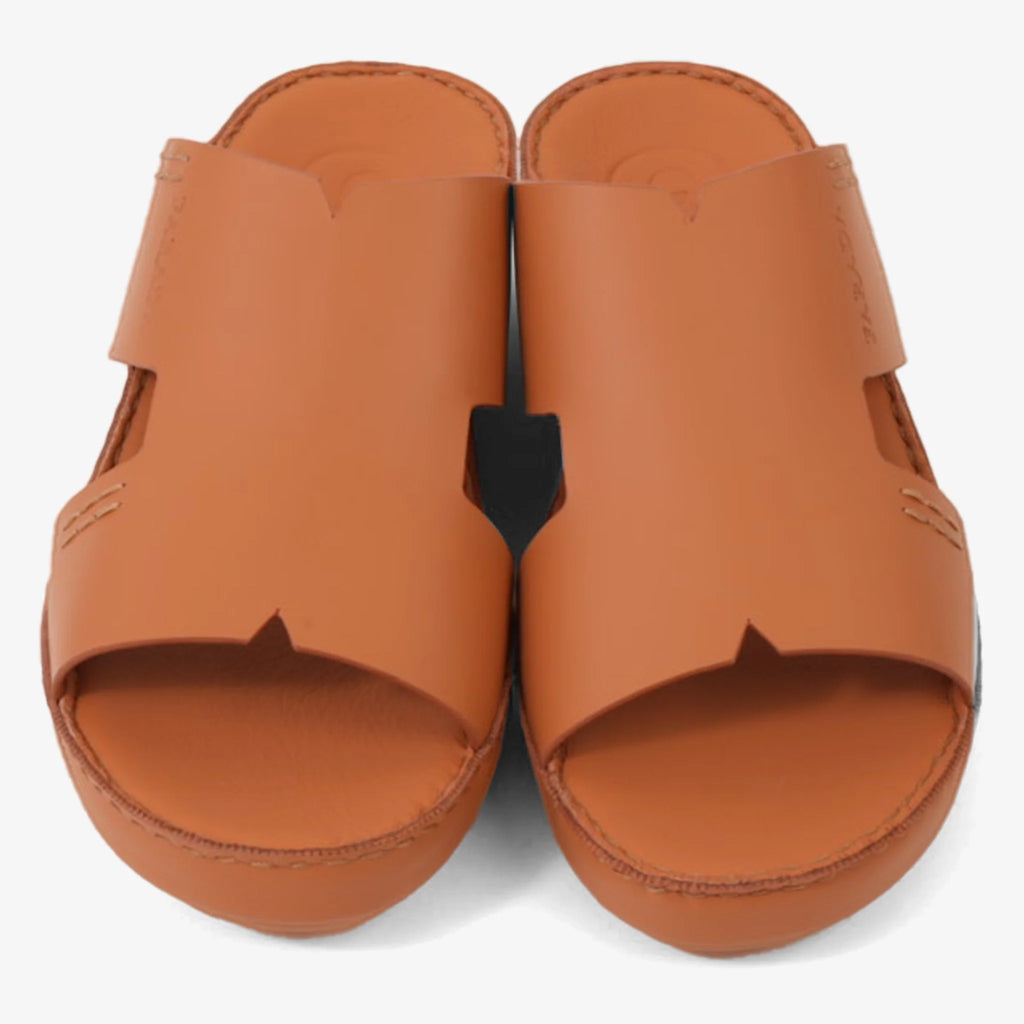 FARADA CLASSIC MENS LEATHER SANDALS SAFFRON