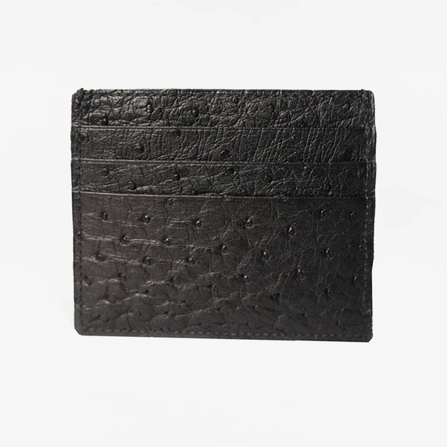 Black Ostrich Card Holder(1944OS)