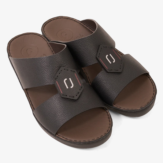 FARADA MODERN WITH BUCKLE DETAILED ARABIC SANDALS BLACK