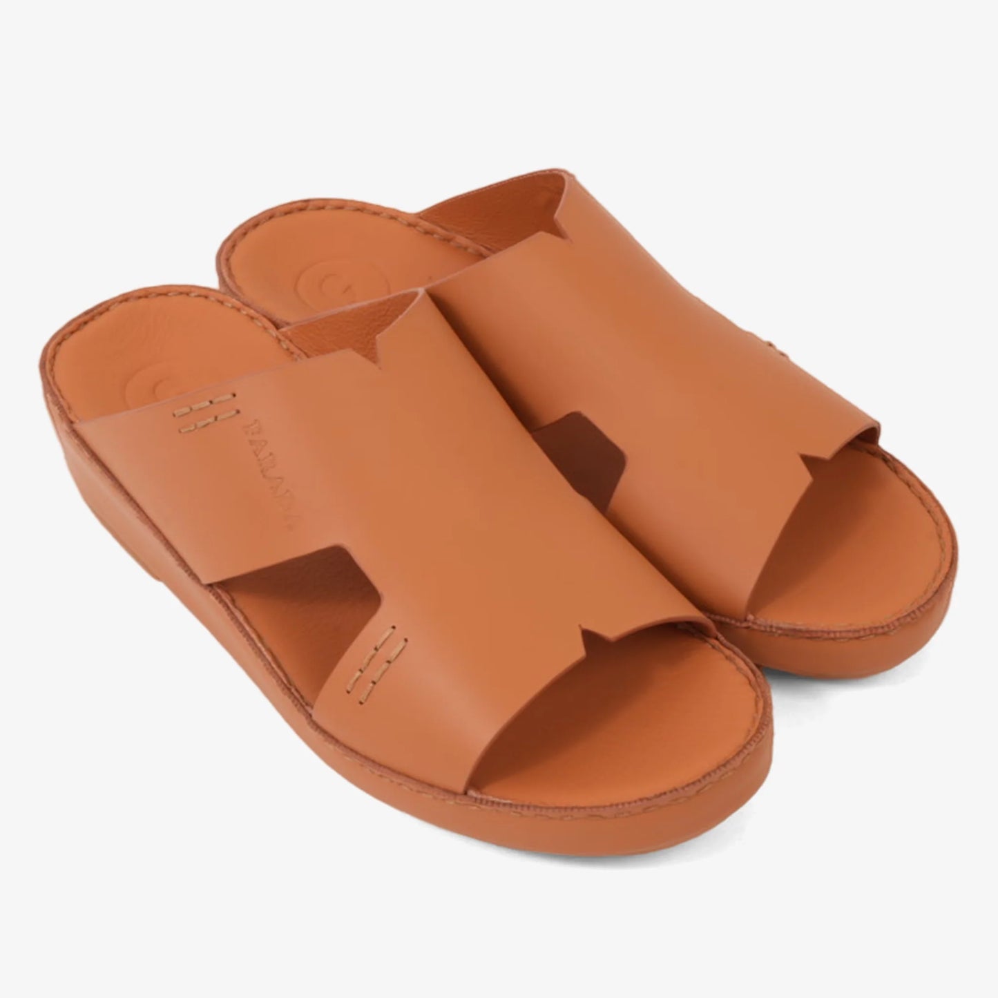 FARADA CLASSIC MENS LEATHER SANDALS SAFFRON
