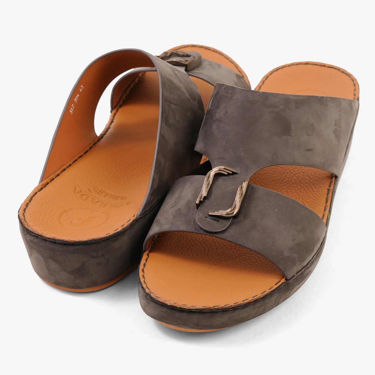 FARADA MODERN PREMIUM SUEDE ARABIC SANDALS GREY