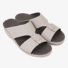 FARADA CLASSIC MENS LEATHER SANDALS LIGHT GREY