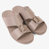 FARADA MODERN LEATHER ARABIC SANDALS WITH BRASS DOUBLE F TRIM LONDON SKY