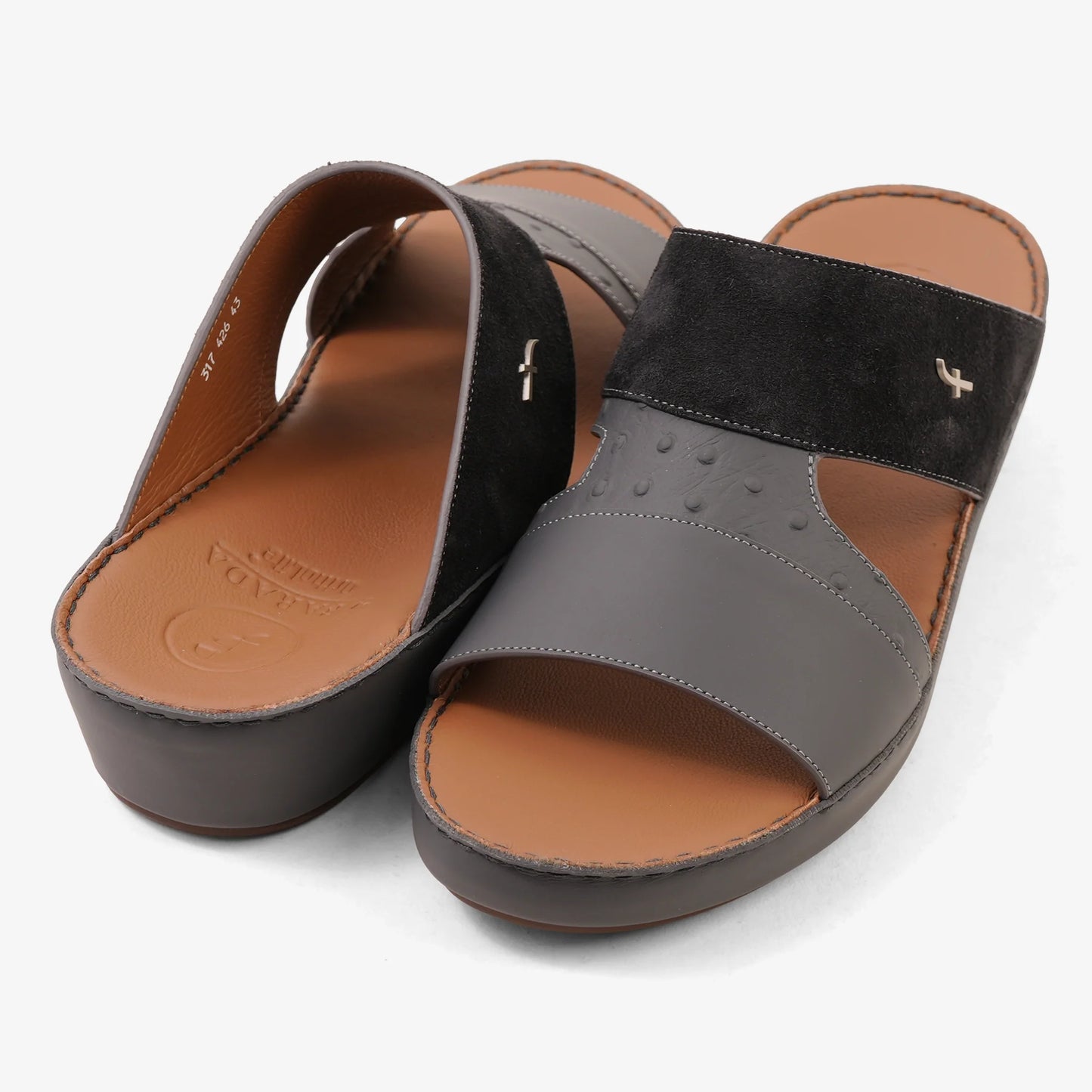 FARADA MENS ARABIC SANDALS GRAY PIOMBO
