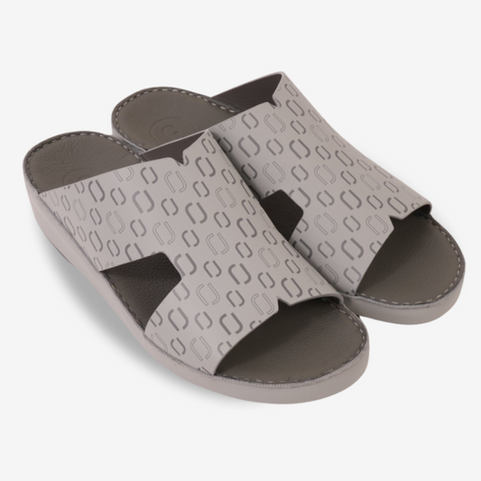 FARADA MEN’S COMFORT & STYLE EMBOSSED SANDALS LIGHT SKY