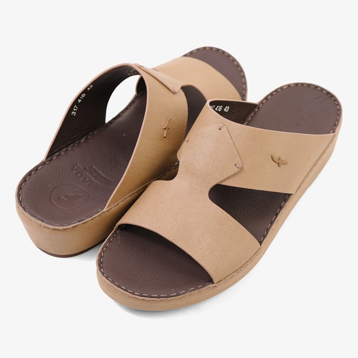 FARADA MENS ARABIC SANDALS-317416 DARK SAND