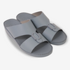 FARADA CLASSIC MENS BLACK LEATHER SANDALS BLUE GREY