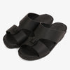 FARADA KIDS SLIDE WITH TEXTURED BUCKLE SANDALS BLACK