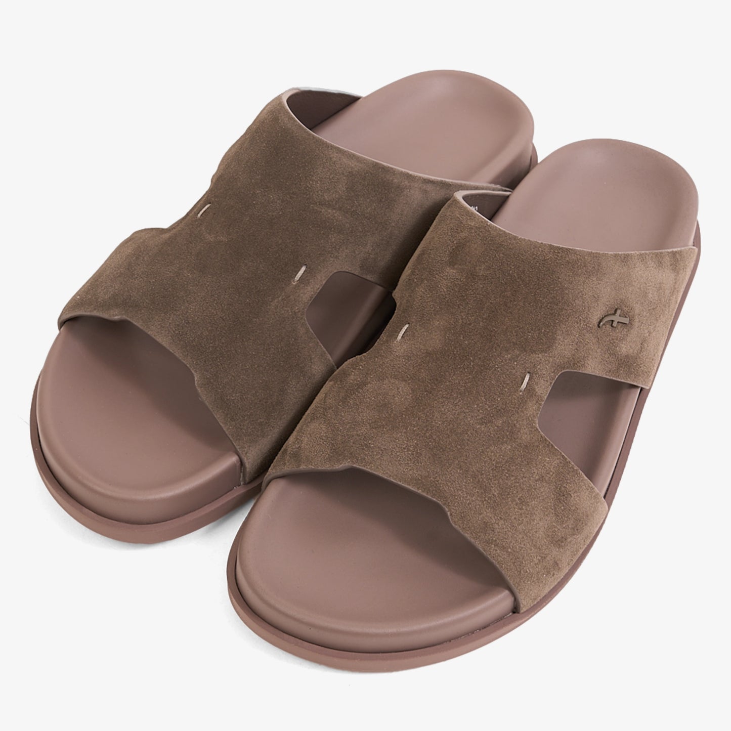FARADA MODERN MINIMALIST SUEDE NEUTRAL TONE ARABIC SANDALS PEPE