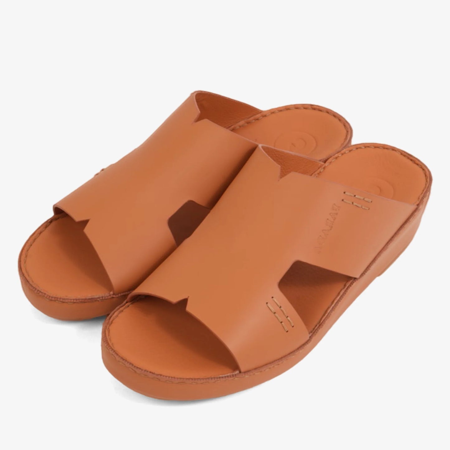 FARADA CLASSIC MENS LEATHER SANDALS SAFFRON