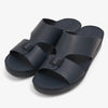 FARADA MENS SLIDE WITH TEXTURED BUCKLE SANDALS SPAZIO