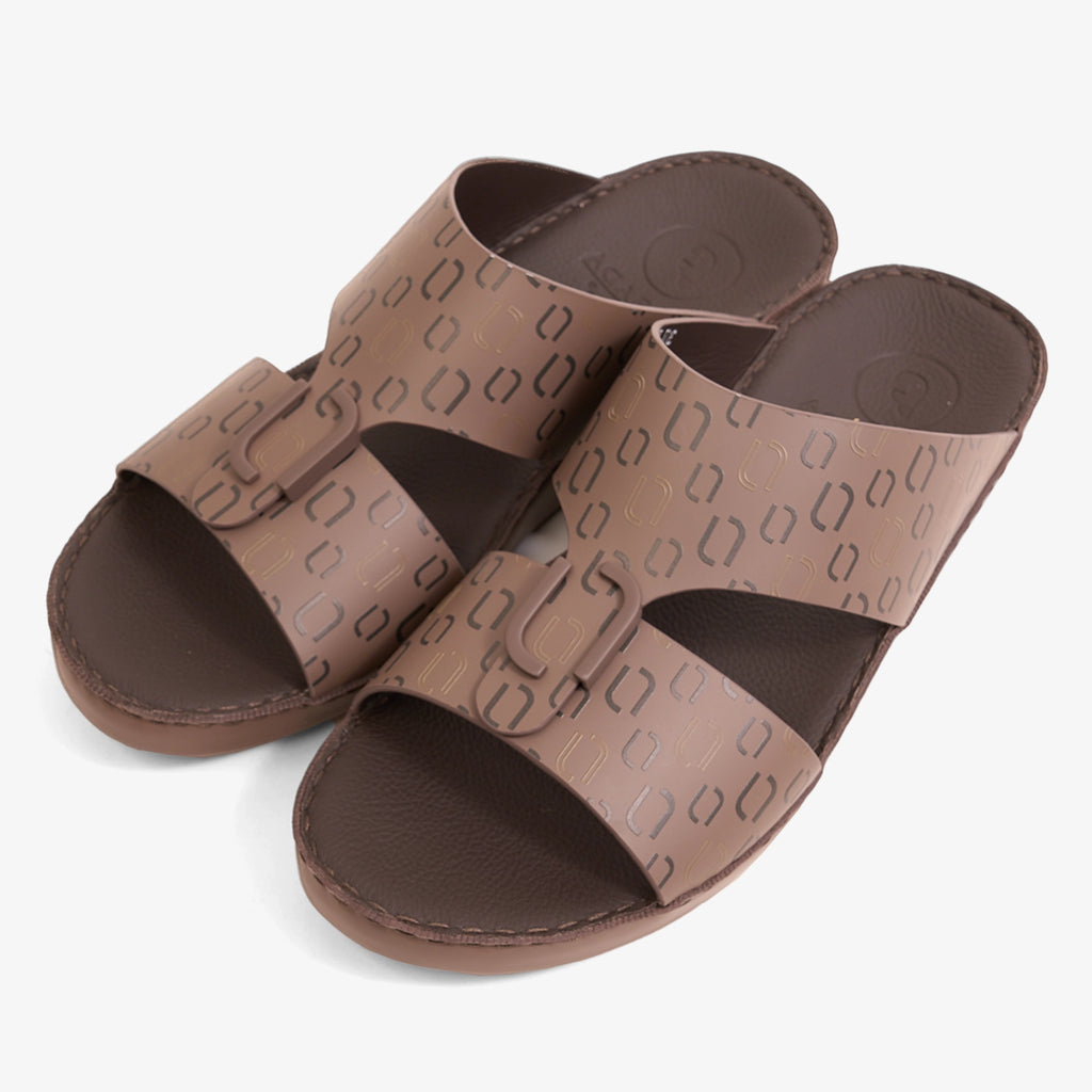 FARADA MODERN CLOUD EMBOSSED LEATHER SANDALS PERISSA