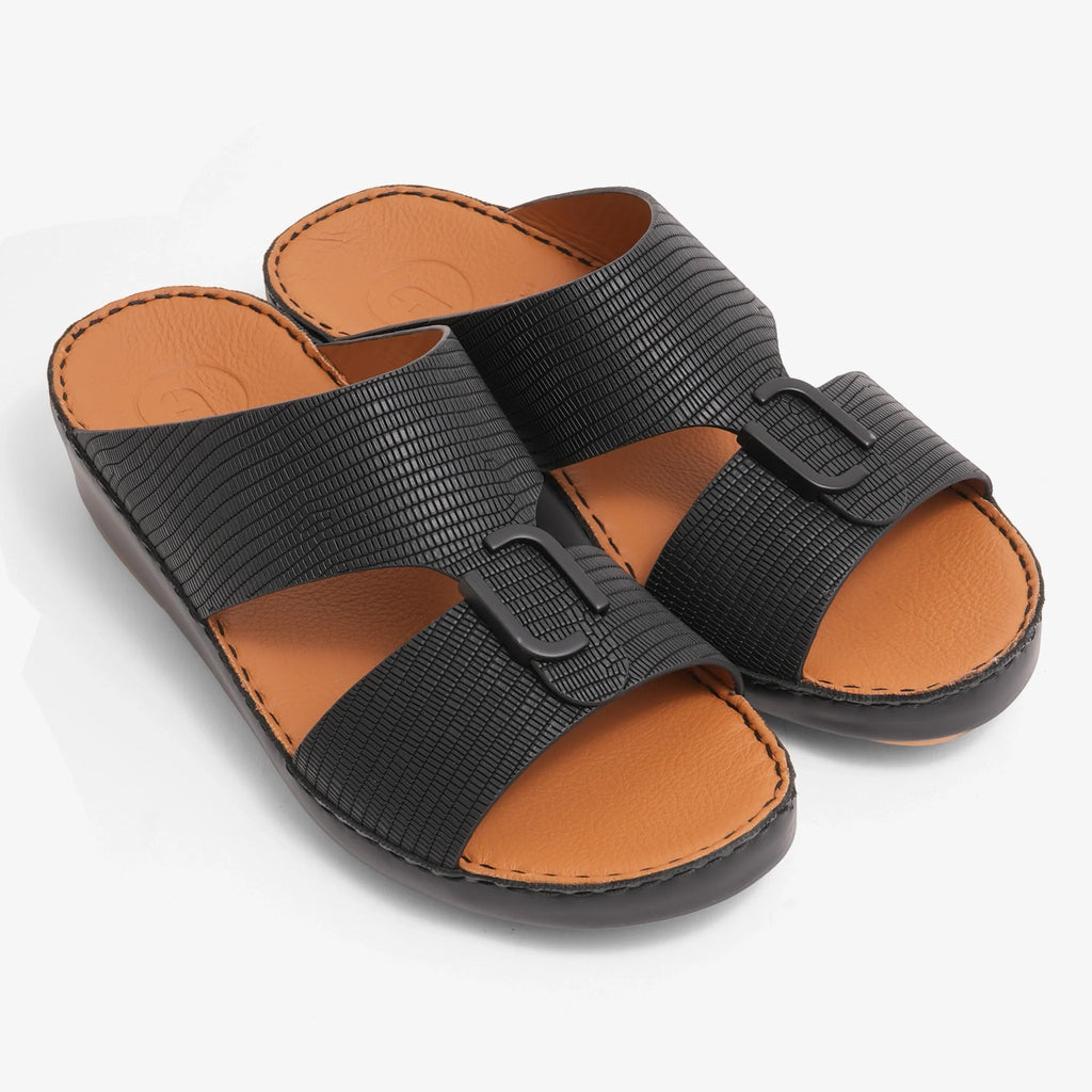 DAVINCI MENS FARADA ARABIC SANDALS BLACK