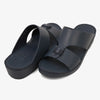 FARADA MENS SLIDE WITH TEXTURED BUCKLE SANDALS SPAZIO