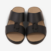 FARADA MENS CLASSIC LEATHER SANDALS BLACK