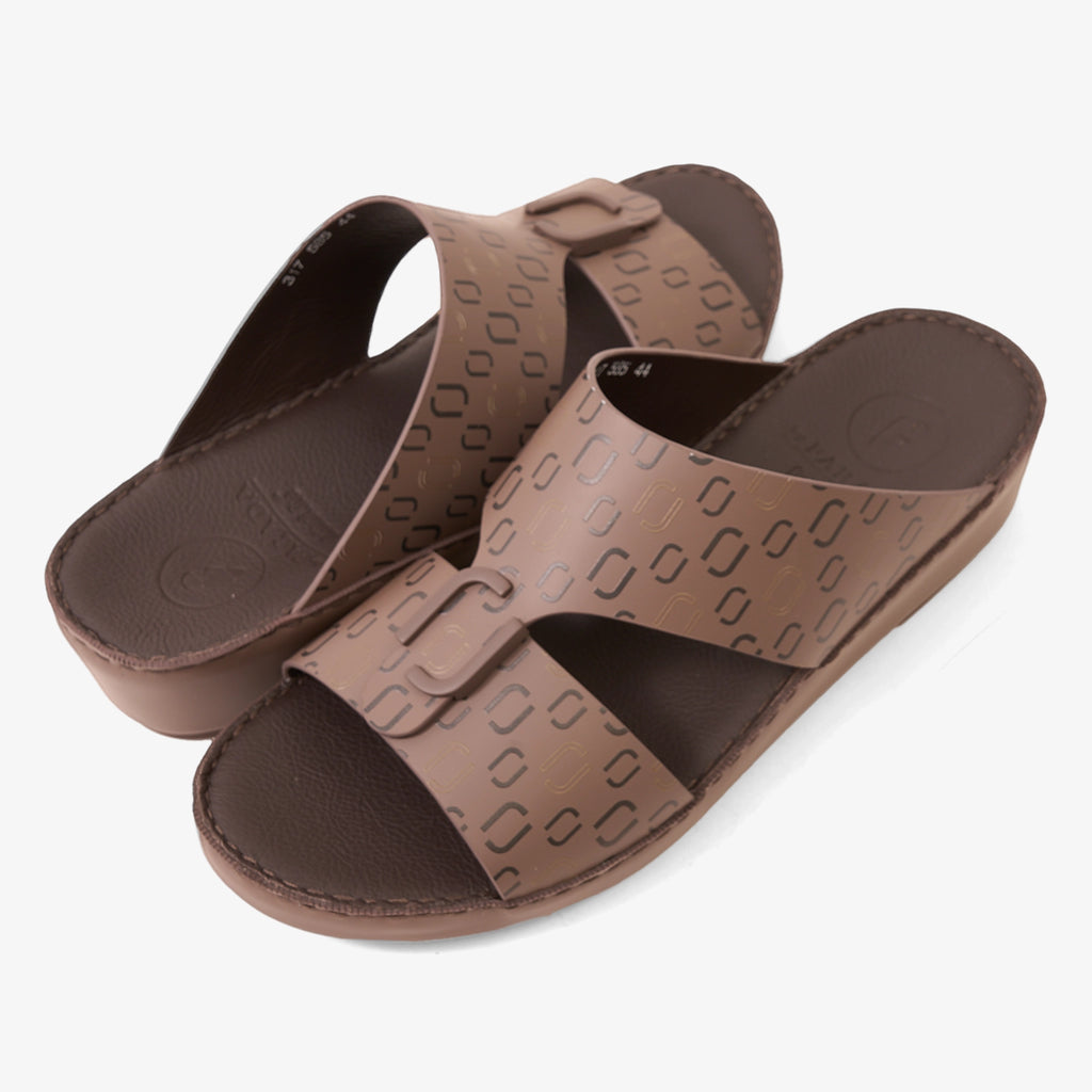 FARADA MODERN CLOUD EMBOSSED LEATHER SANDALS PERISSA