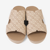FARADA MEN’S COMFORT & STYLE EMBOSSED SANDALS LIGHT BEIGE