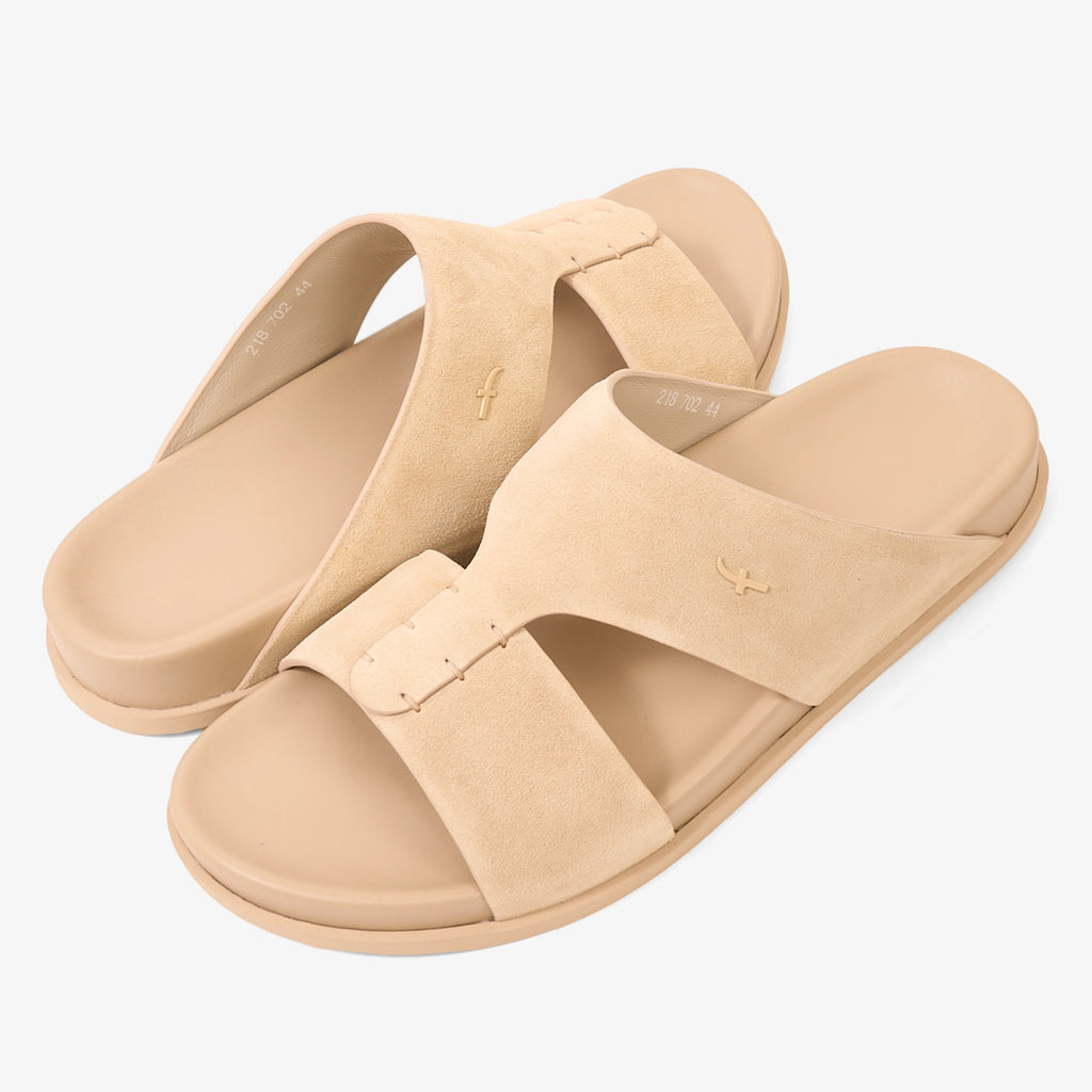 FARADA MODERN VERSATILE NEUTRAL TONE ARABIC SANDALS MASTICE