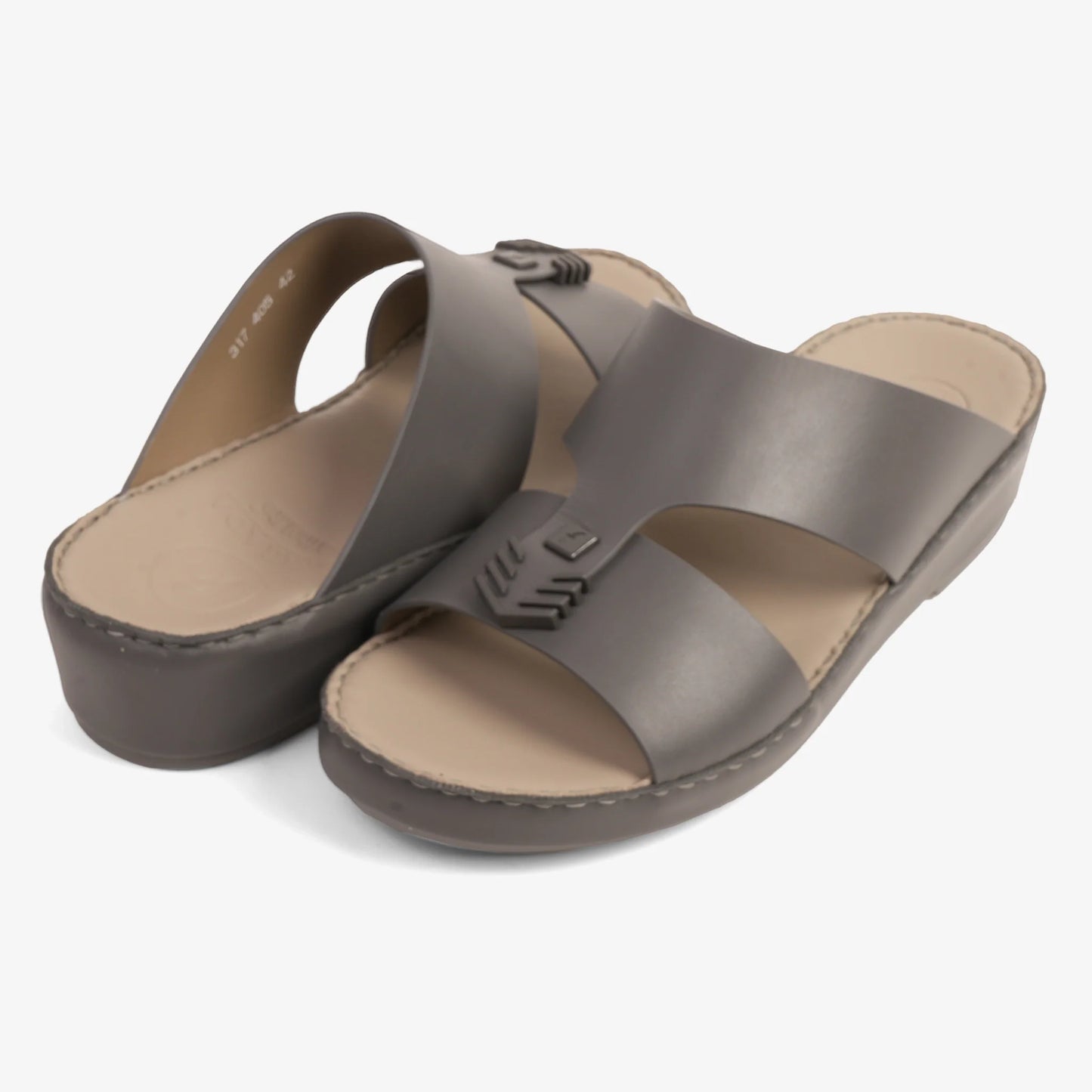 FARADA MENS UNIQUE TEXTURED WITH T-STAP SANDALS MIDNIGHT