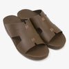 FARADA MATTE MODERN LEATHER MENS SANDALS ARMY