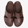 FARADA MODERN MINIMALIST LEATHER ARABIC SANDALS BROWN