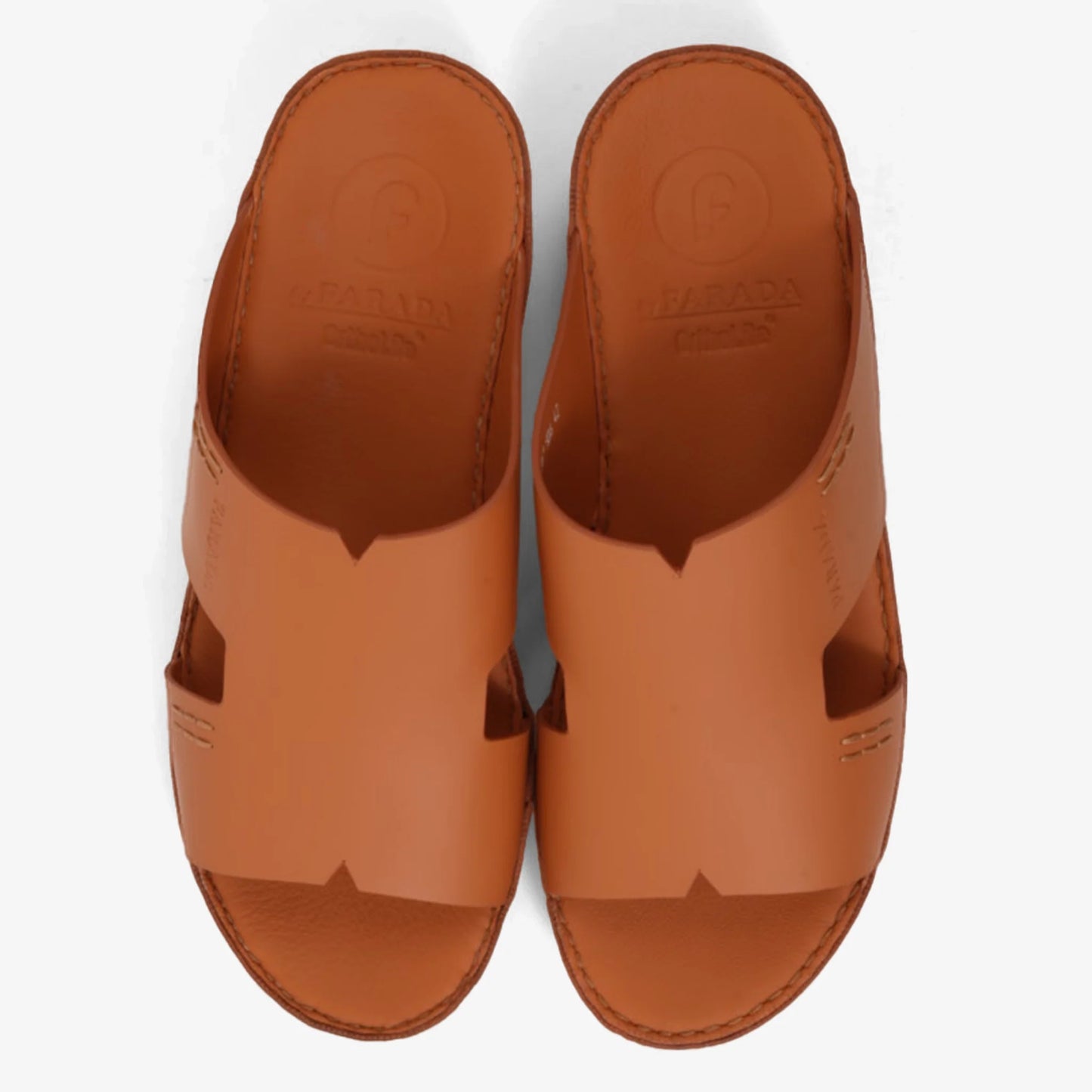 FARADA CLASSIC MENS LEATHER SANDALS SAFFRON
