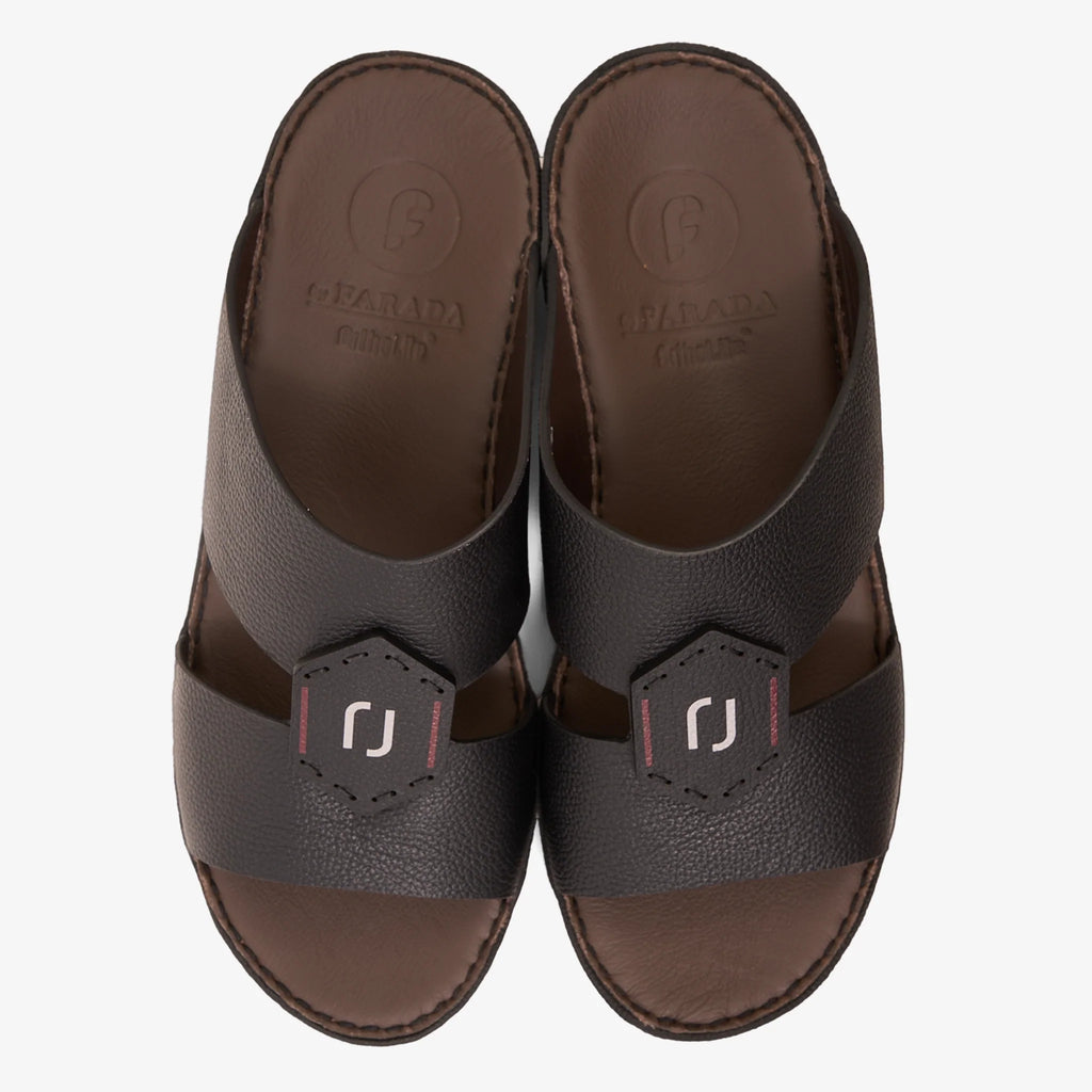 FARADA MODERN WITH BUCKLE DETAILED ARABIC SANDALS BLACK