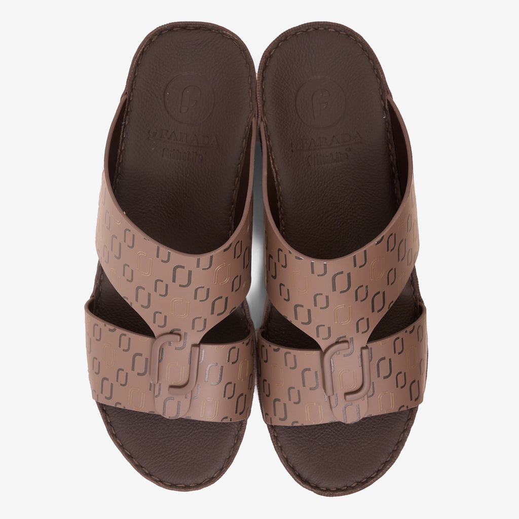 FARADA MODERN CLOUD EMBOSSED LEATHER SANDALS PERISSA