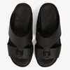 FARADA KIDS SLIDE WITH TEXTURED BUCKLE SANDALS BLACK