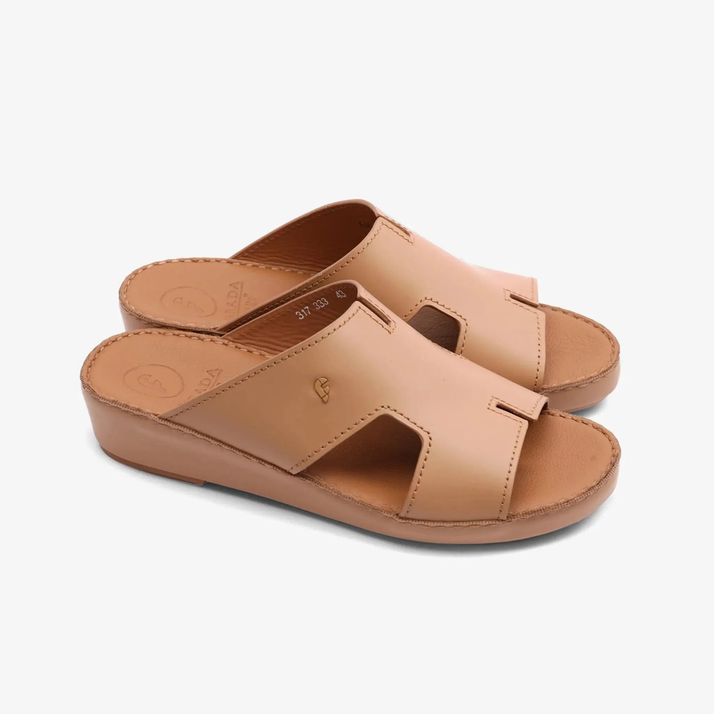 FARADA DAVINCI BANI MENS ARABIC SANDALS NATURAL - Farada