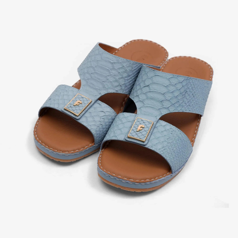 DESIGNER PITONE VENEZIANO ARABIC SANDALS SKY-BLUE - Farada