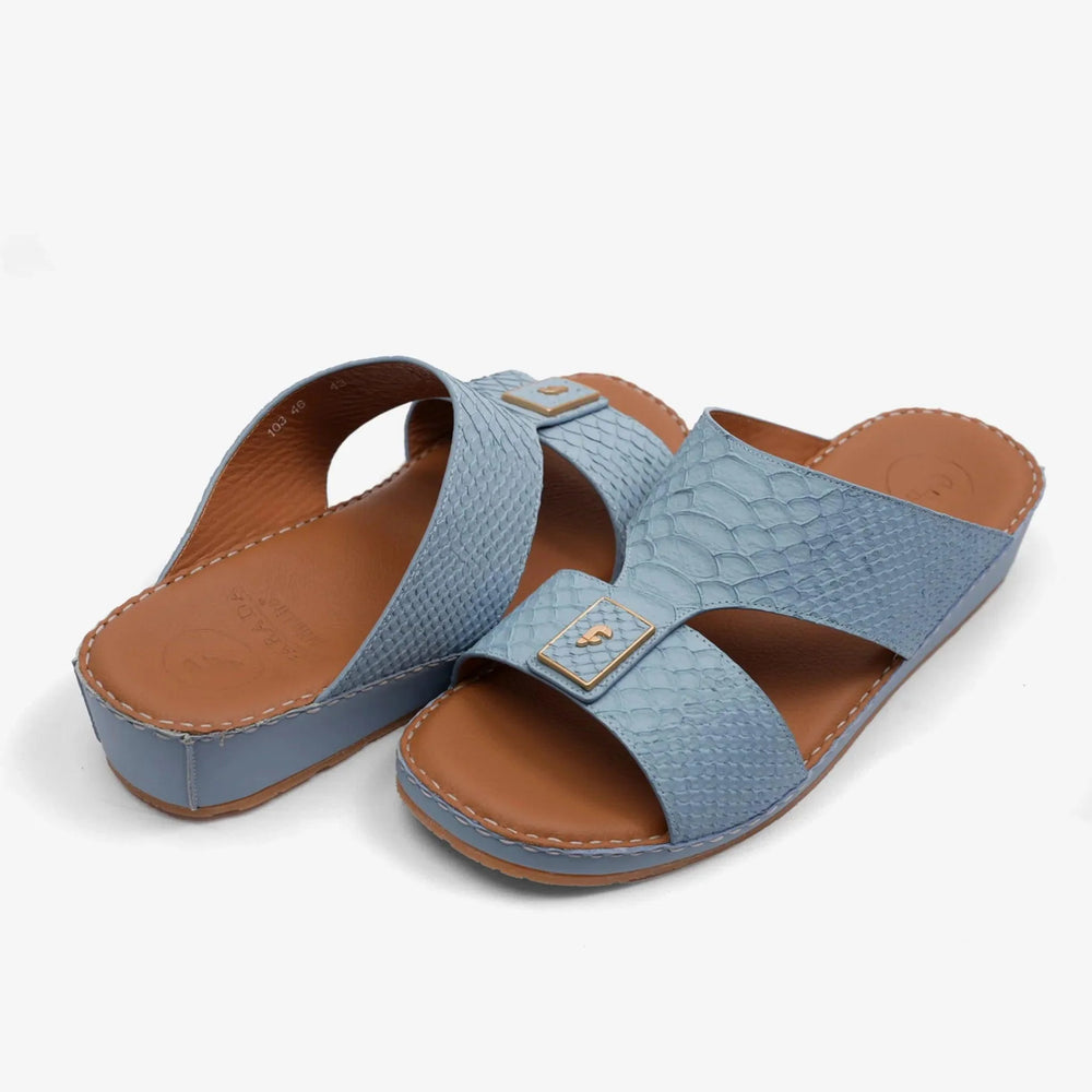 DESIGNER PITONE VENEZIANO ARABIC SANDALS SKY-BLUE - Farada