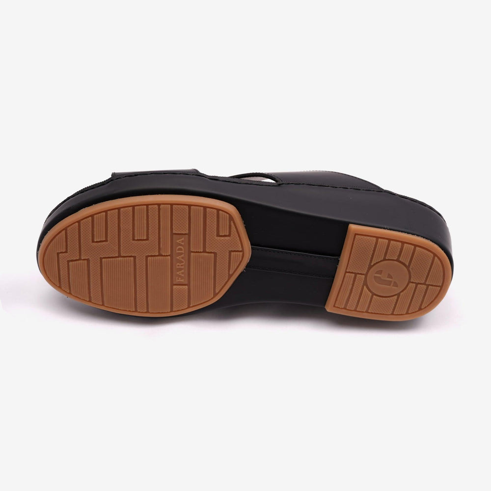 MATTE CLASSIC DAVINCI ARABIC SANDALS BLACK - Farada