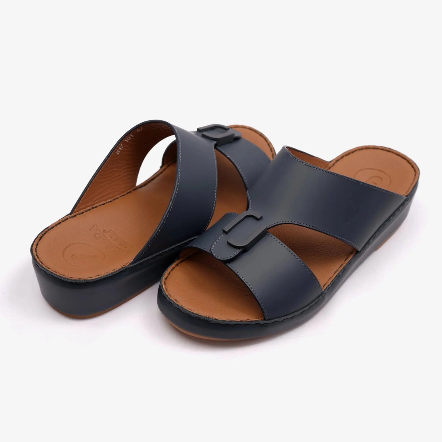 MATTE CLASSIC DAVINCI ARABIC SANDALS NAVY - Farada