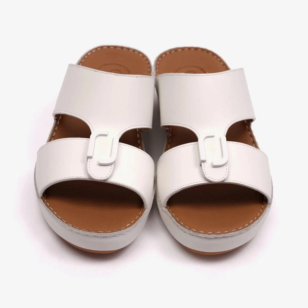 MATTE CLASSIC DAVINCI ARABIC SANDALS OPTIC-WHITE - Farada