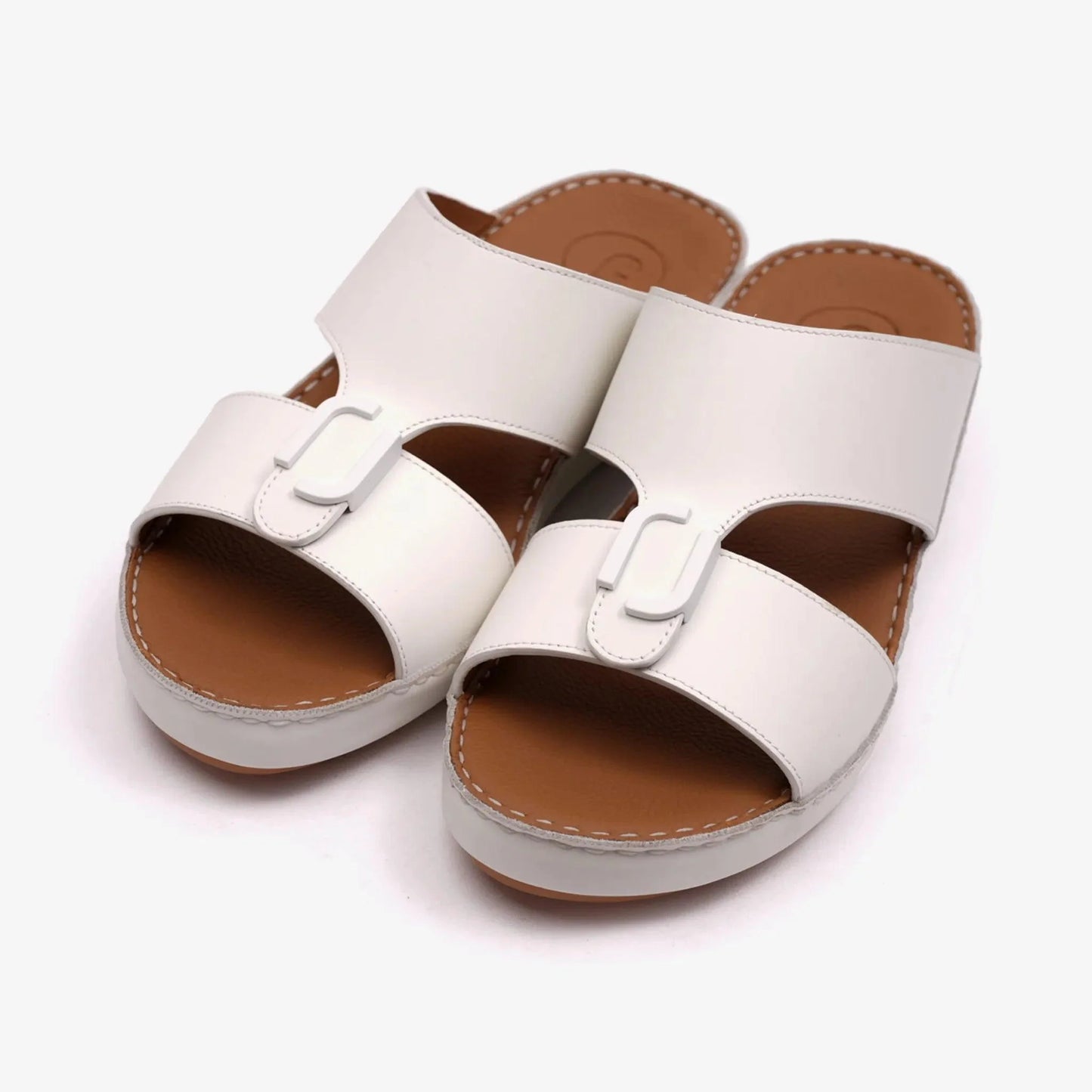 MATTE CLASSIC DAVINCI ARABIC SANDALS OPTIC-WHITE - Farada