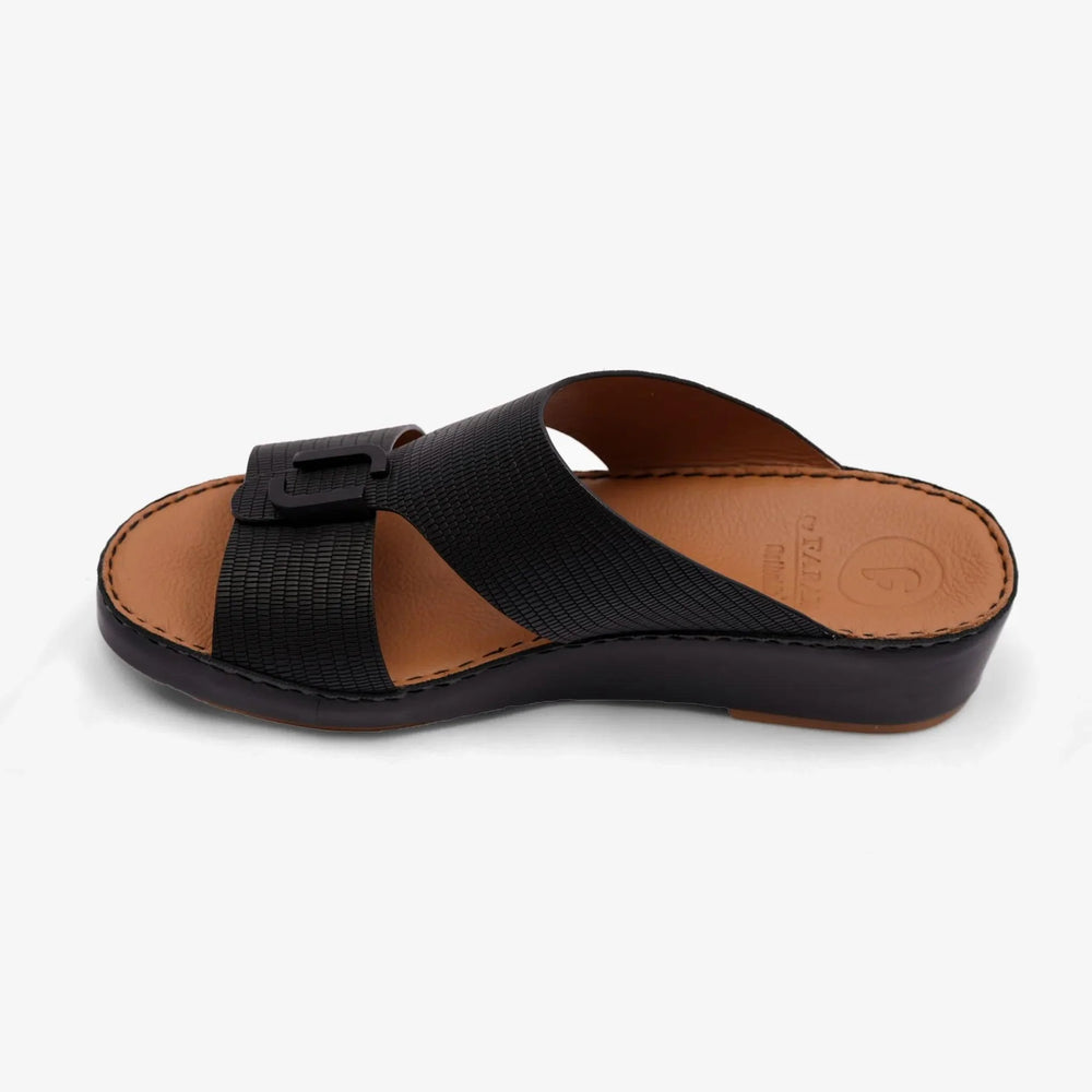 FARADA DAVINCI CLASSIC ARABIC SANDAL FOR MEN BLACK - Farada