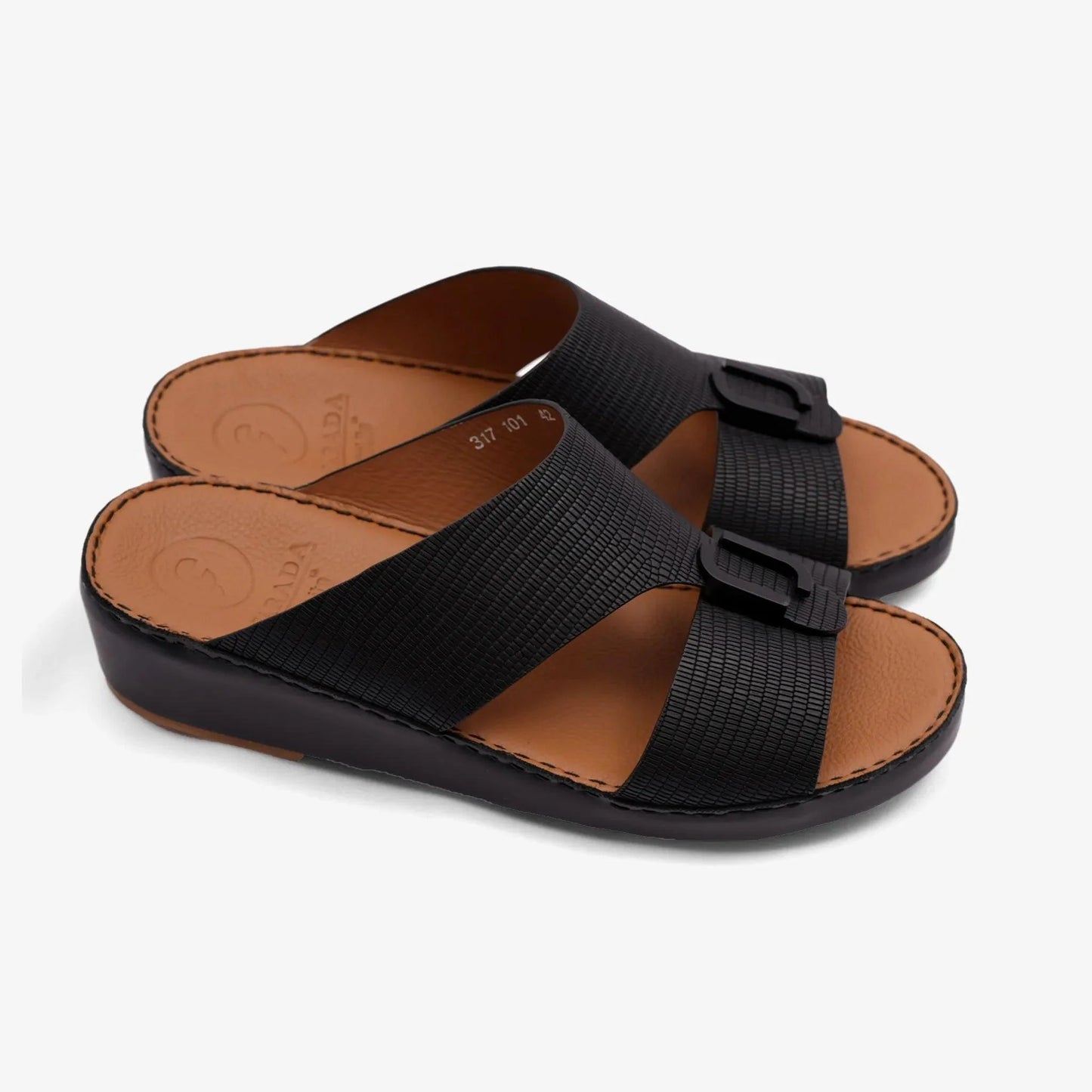 FARADA DAVINCI CLASSIC ARABIC SANDAL FOR MEN BLACK - Farada