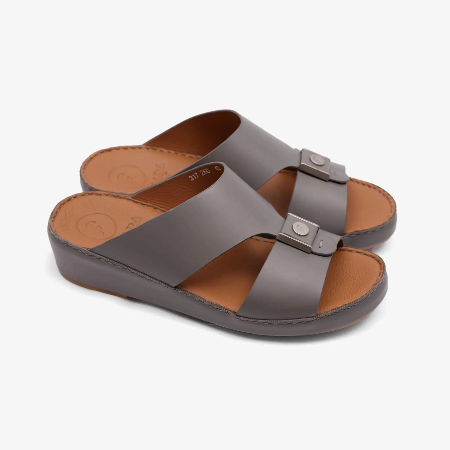 FARADA MODERN CLASSIC MATTE LEATHER ARABIC SANDAL SCHIST - Farada