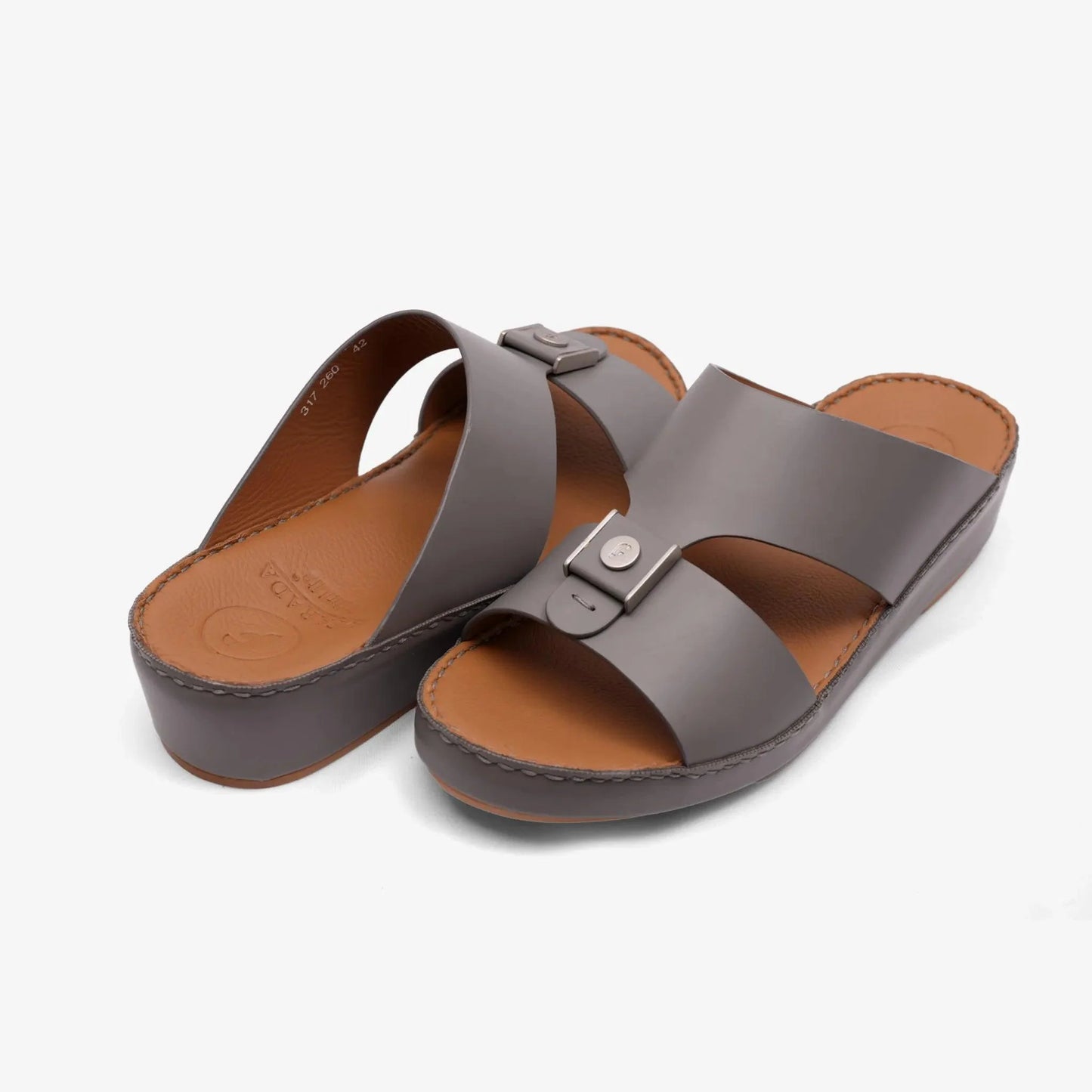 FARADA MODERN CLASSIC MATTE LEATHER ARABIC SANDAL SCHIST - Farada